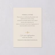 Vintage Regency Monogram Frame Foil Wedding Event Detail Cards Champagne Gold Signature Standard