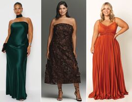 Three plus-size wedding guest dress ideas