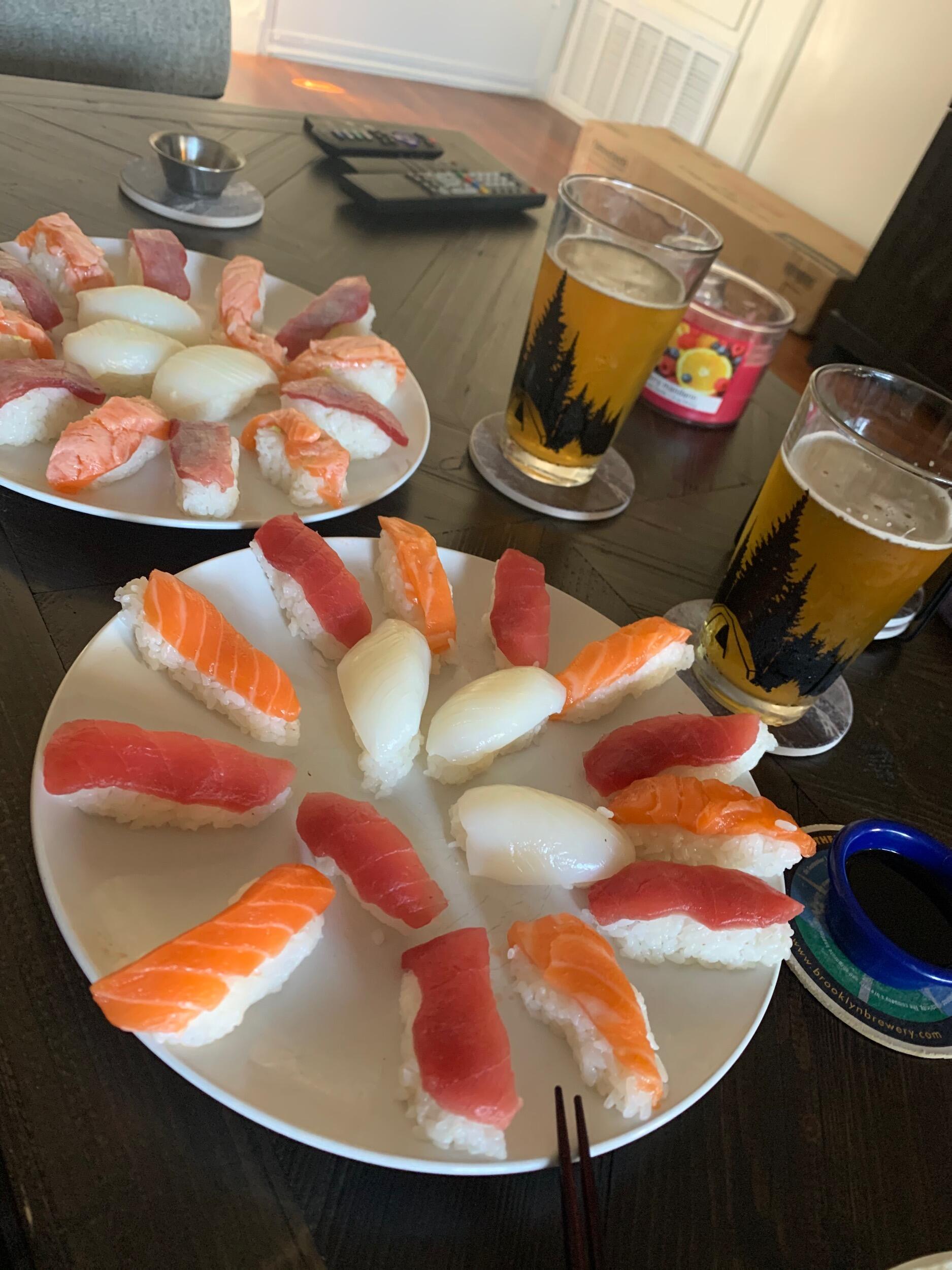 We love sushi and decided to make our own for the first time. 