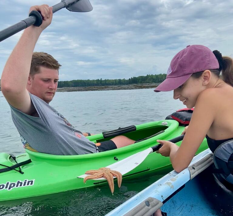 Found a star while kayaking in Maine—time to make a wish!