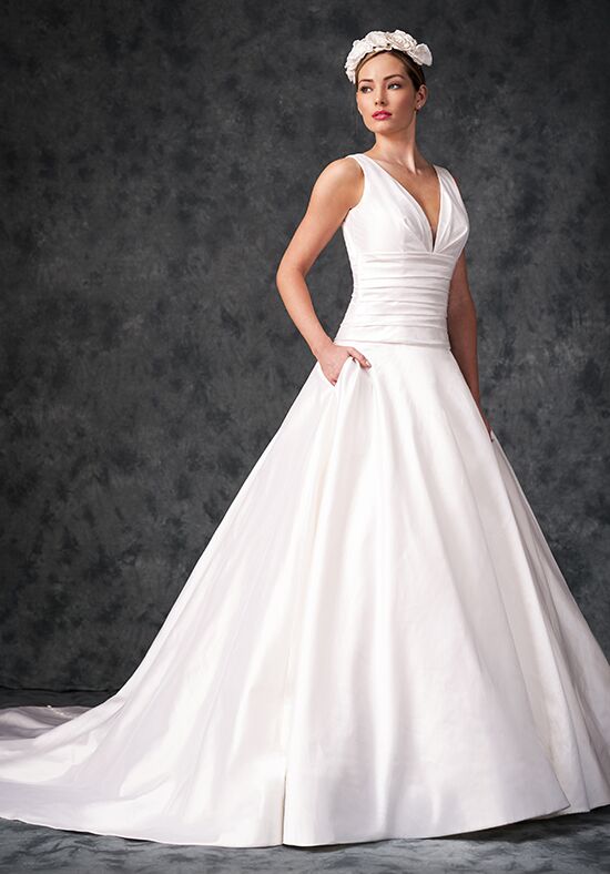 RohmBridal Womens Taffeta Ball Gown Wedding Dress Bride Dresses