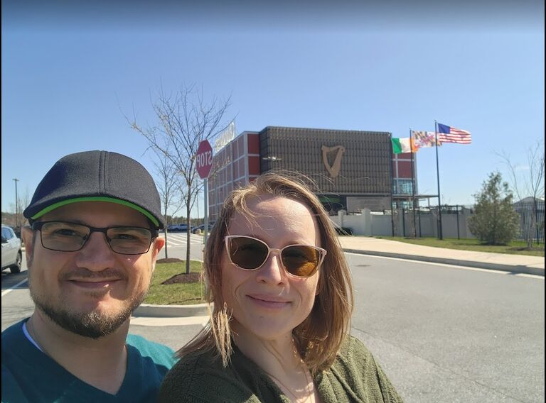 Friends play date at the Guinness Brewery in Baltimore