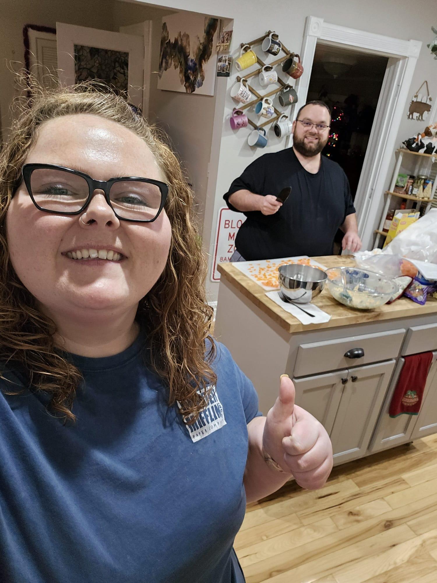 Starting our tradition of baking Christmas cookies from the WE Energies Cookie Books... and Amanda survived without too much PTSD :P 