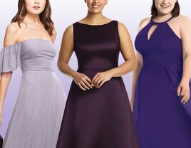 mix and match purple bridesmaid dresses