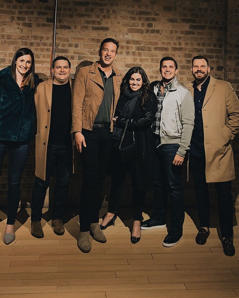 Adam's first trip to Chicago to meet Dan's friends. Apparently they approved since they are all now in the wedding party .
