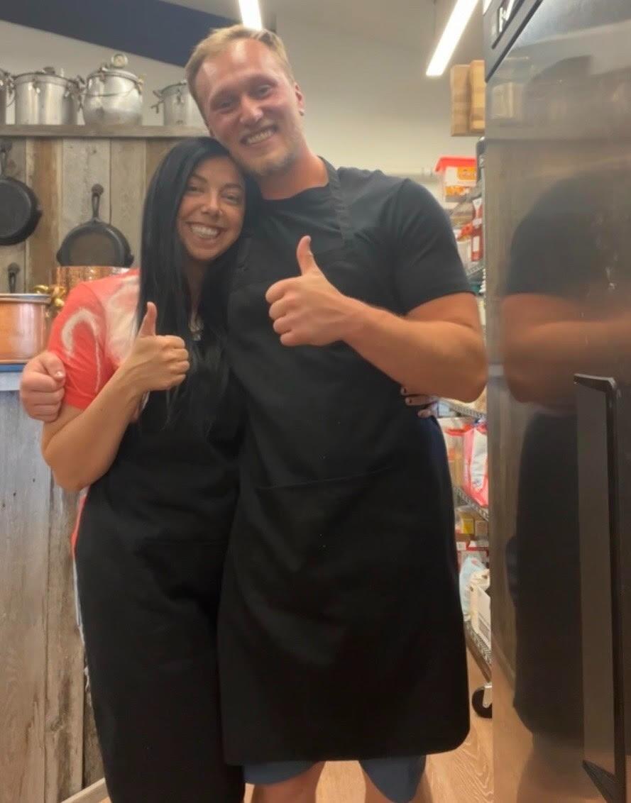 Hayden and Kelsey took their first cooking class. Cooking dinner together is one of our favorite things!