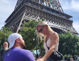 Shot Putter Payton Otterdahl proposing to girlfriend at the Olympics