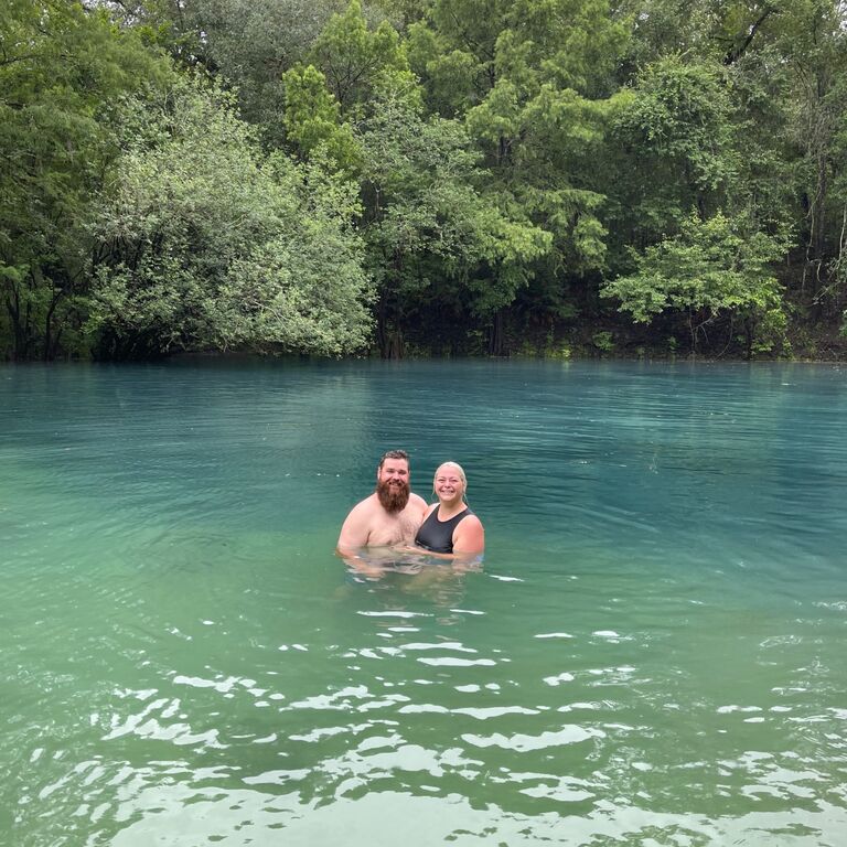 Natural Spring Blue Hole in Florida