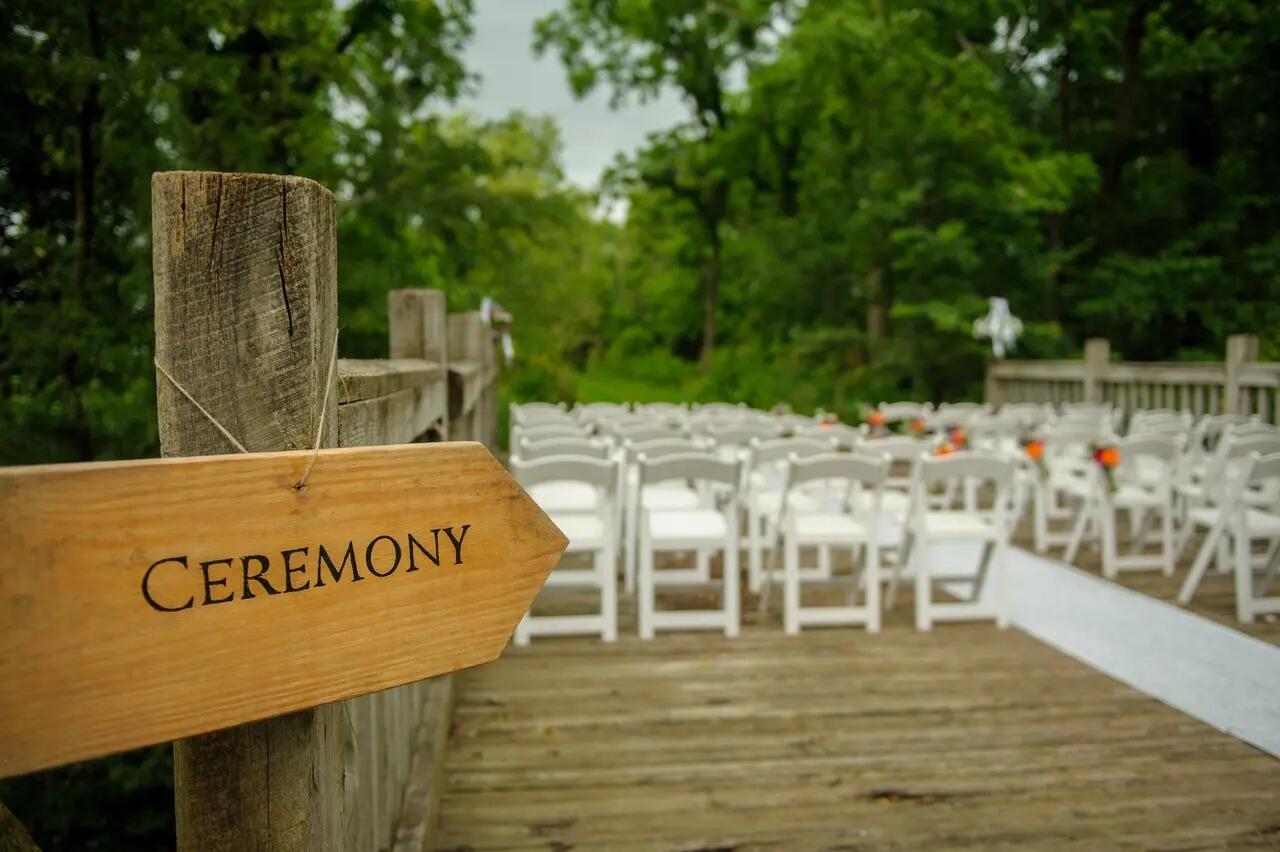 Outdoor Ceremony starting at 5:00pm, *short walk,blah blah info