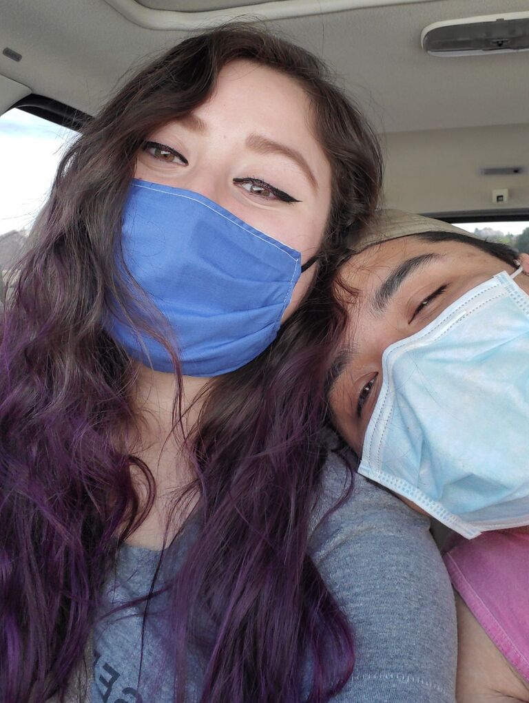 Having a long distance relationship during covid didn't stop us from seeing each other.