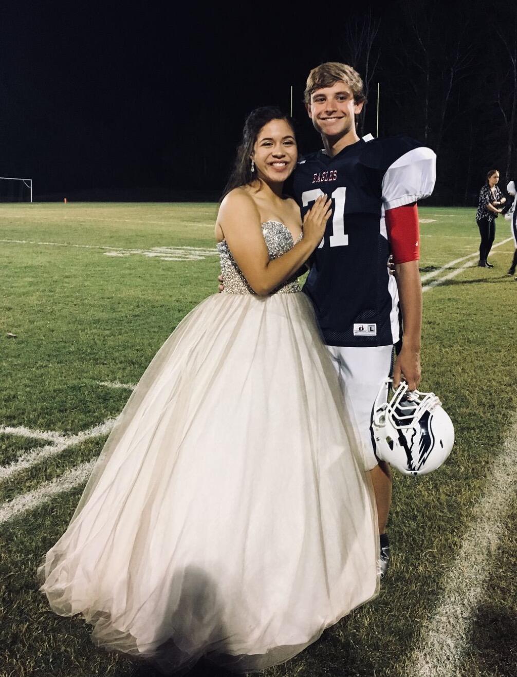 Sophomore homecoming court with my favorite #31!! 