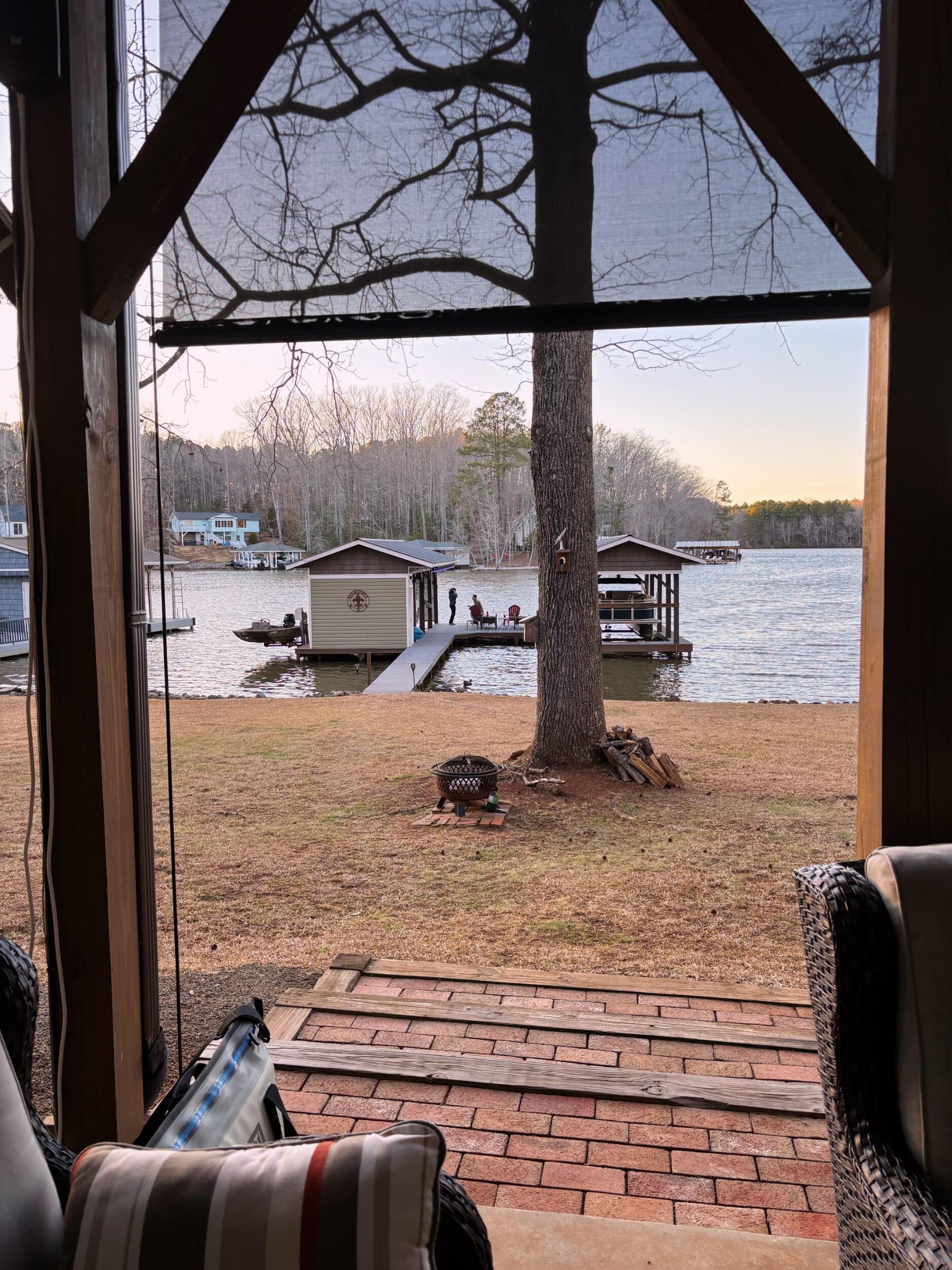 Austin proposed on the dock at Lake Gaston