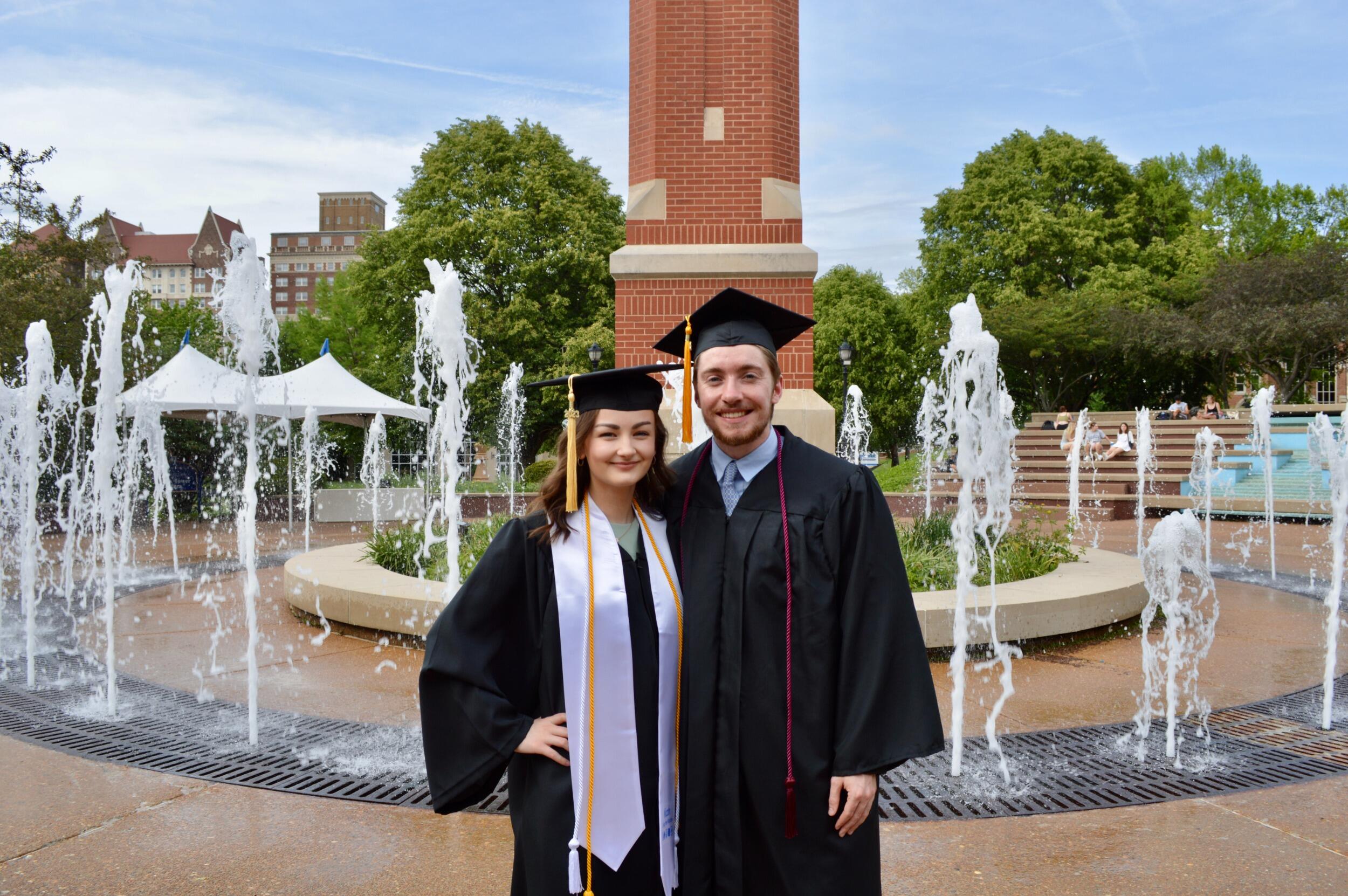 Graduation! Michael graduated with his BS in mechanical engineering, and Isabella got her BS in social work. 