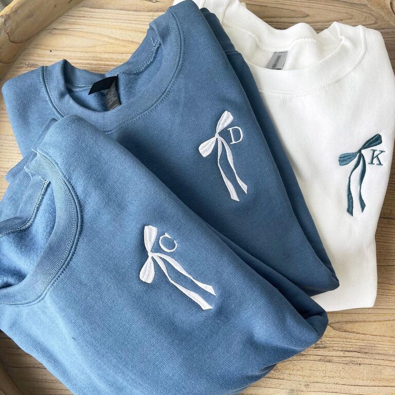 Cute bow sweatshirt maid of honor gift
