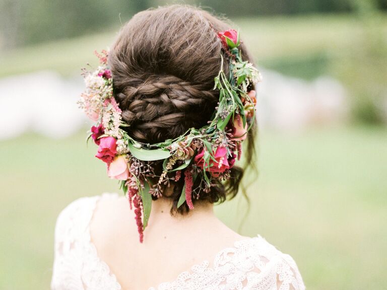 Wedding Hair Ideas Wedding Hairstyles With Real Flowers