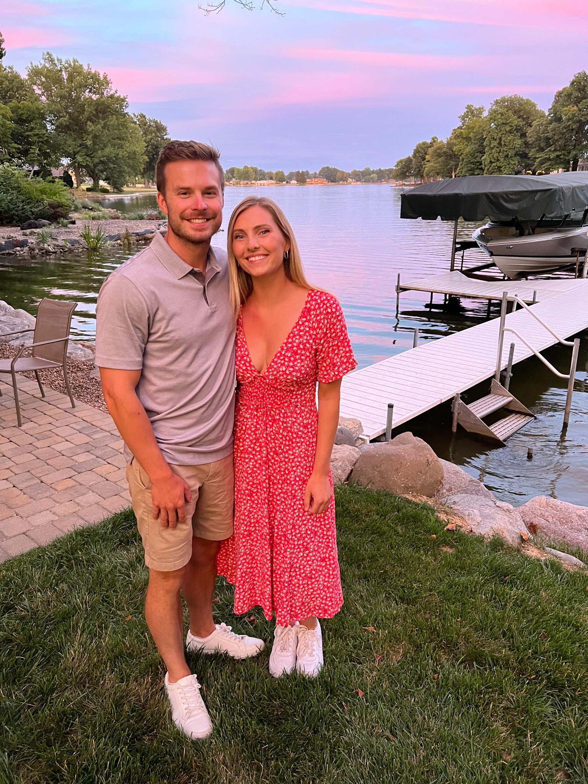 The past couple years of dating have been the best of their lives. Where does one even begin? They have taken countless trips together and travelled near and far to celebrate the marriages of their friends. However, both growing up around a lake, their most treasured moments have been weekends on the water at Lake Santee or up north in Minocqua, WI. They have had so much fun and are so blessed to be surrounded by amazing friends and family.