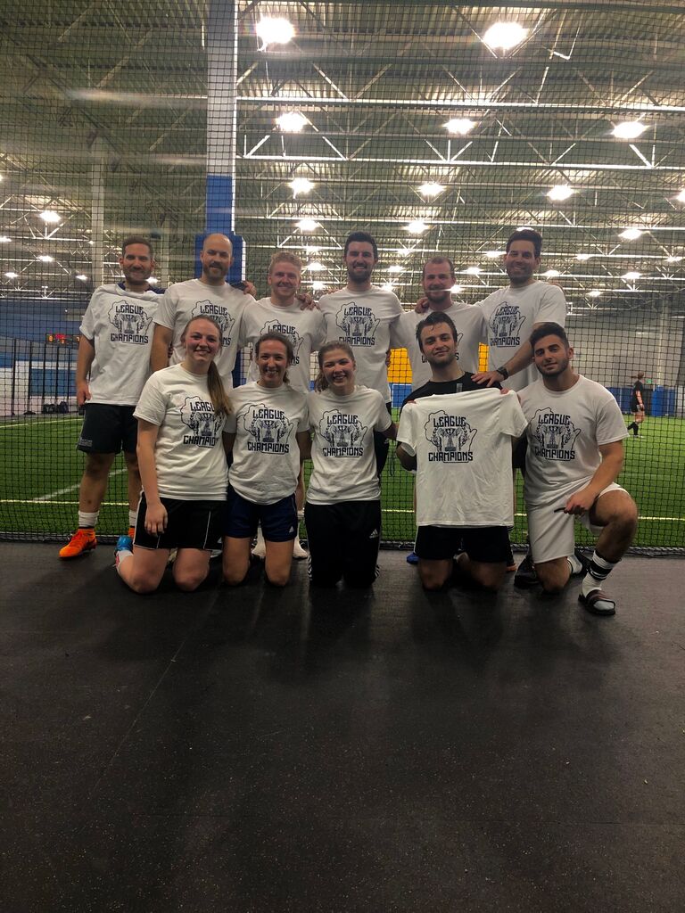 Brandon and Caitlin met in October 2019. Brandon was on a co-ed soccer team with some of Caitlin's friends from college. One of them asked Caitlin to join the team when they were down a girl on the roster. They still play on the same co-ed team together to this day. 