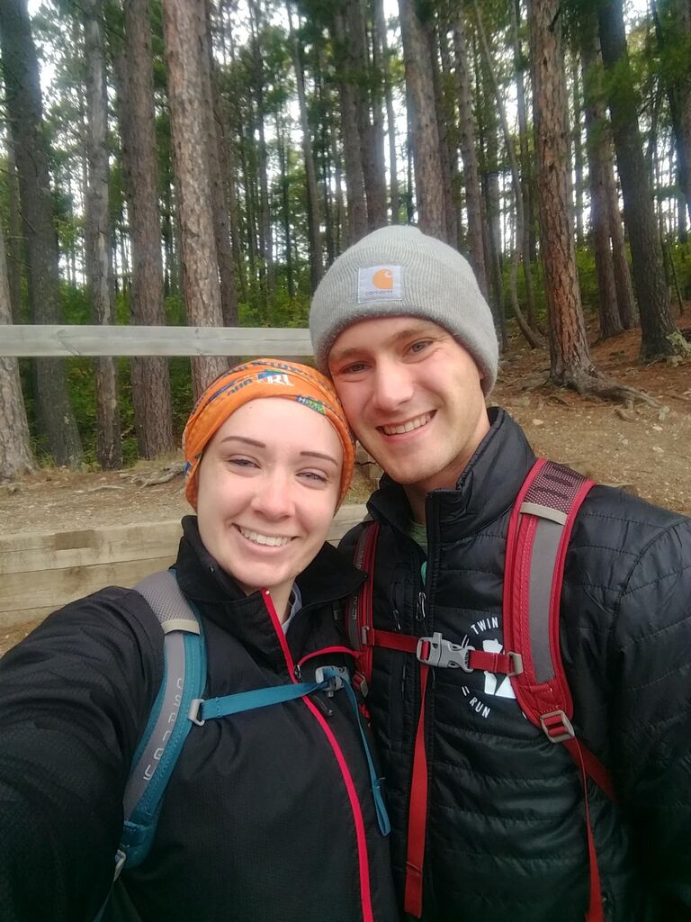 Hiking at Bear Head Lake State Park in Minnesota a few days before the proposal! (2022 camping trip)