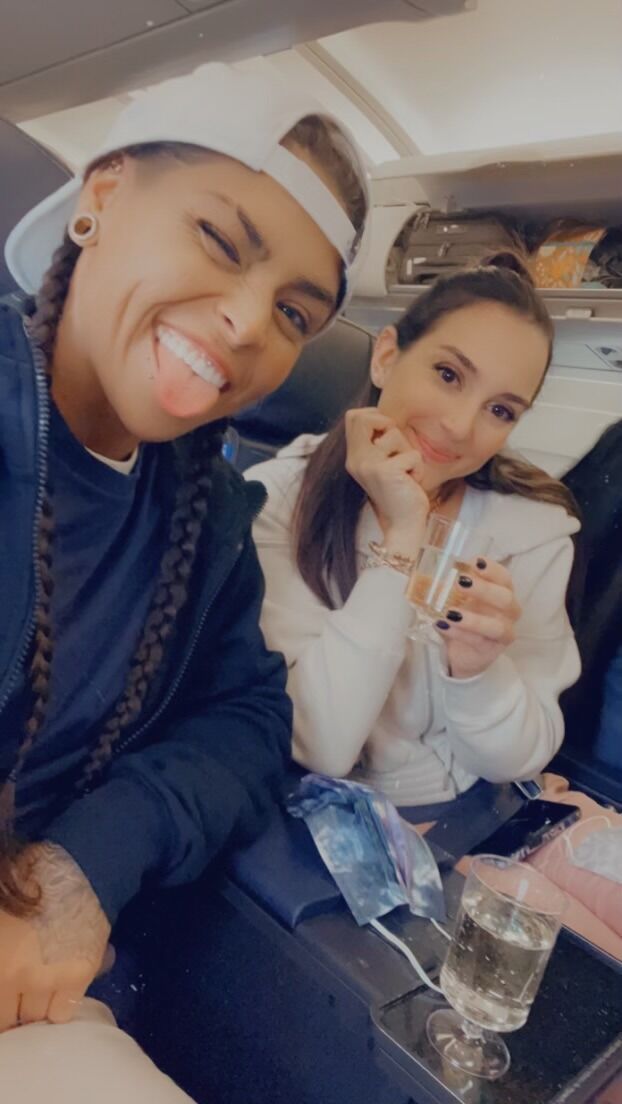 Our first plane ride together on our way to Colorado-she had no idea I was hiding her engagement ring in my carry-on