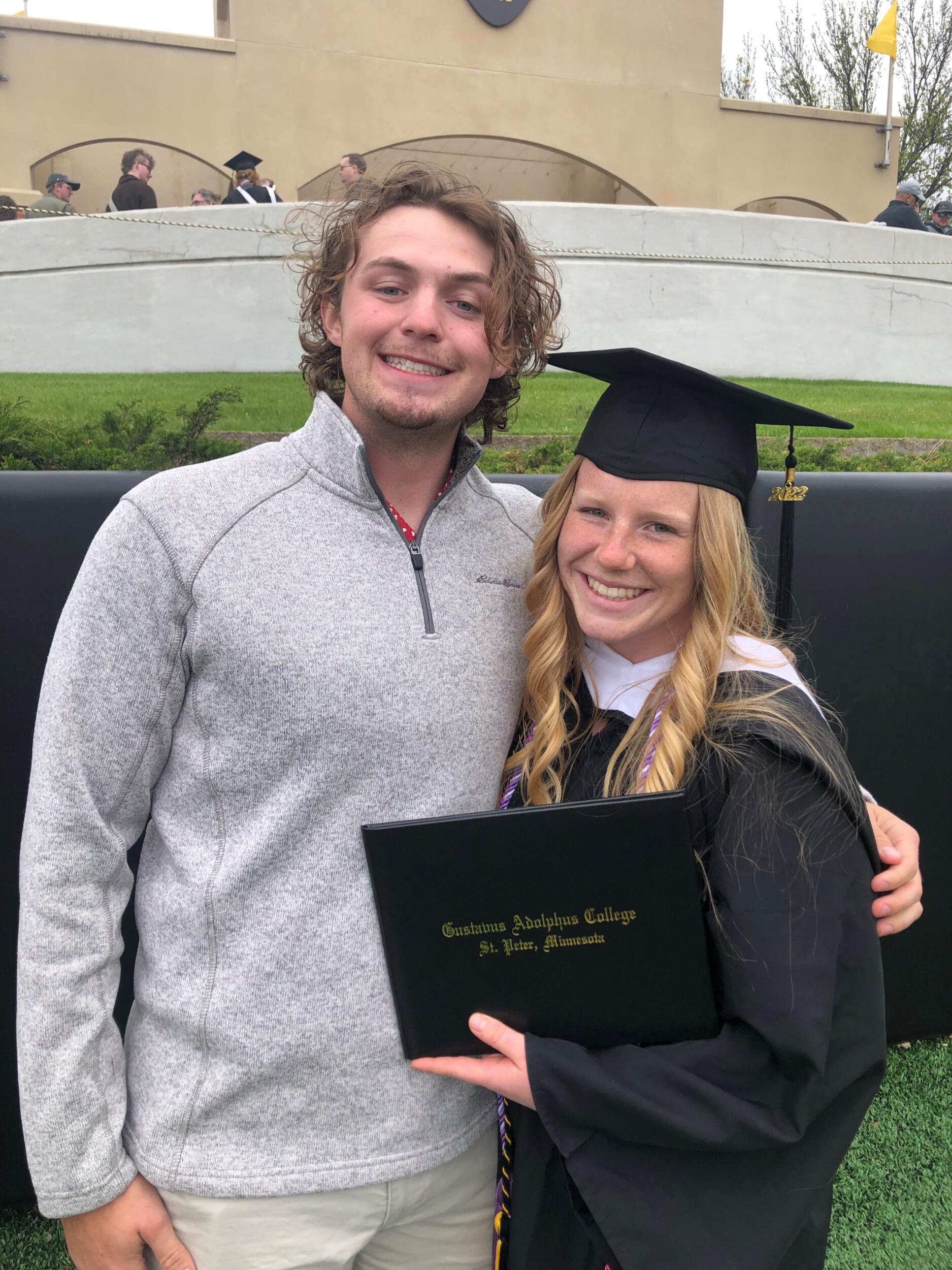 Brooke graduates from Gustavus with a Nursing degree.