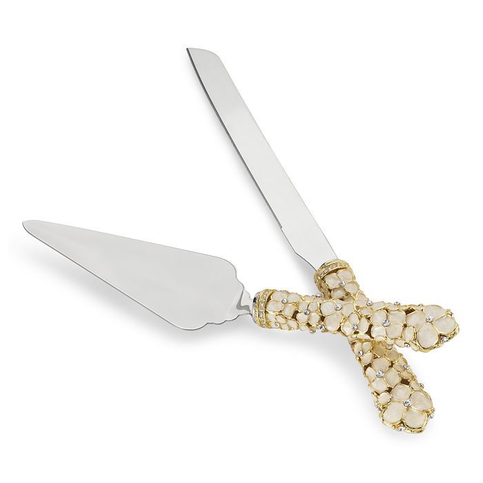 Vera Wang With Love Gold Wedding Cake Knife and Server Set