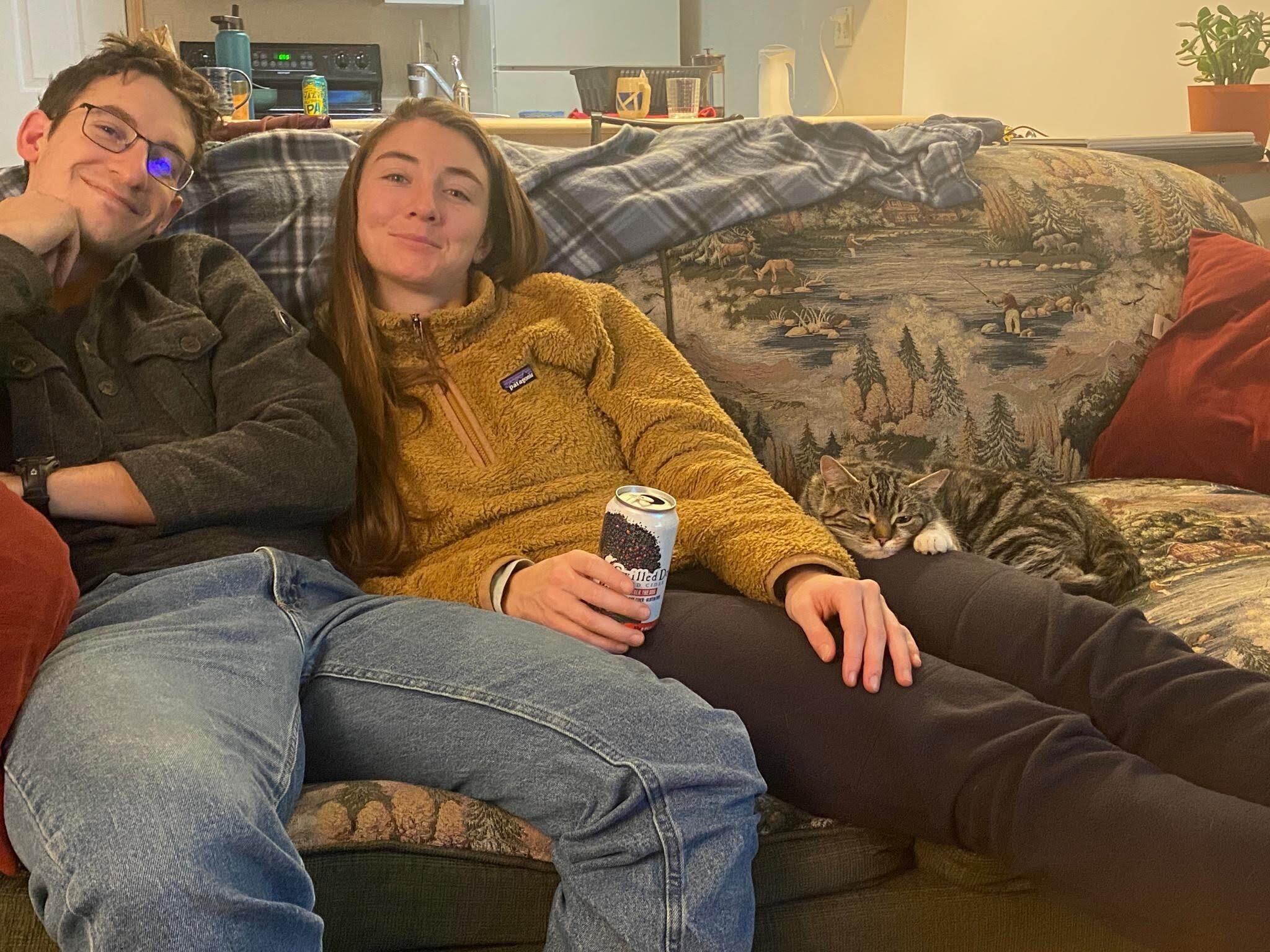 That same trip Hannah managed to 'foster' a cat from her externship, convince Sam he needed a cat, and adopt said cat for Sam. AKA the story of Miss Josh.